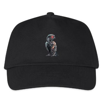 Lustige Roboter Kunst Papagei Cyborg Vogel Parrot - Kinder Basecap - Schwarz - Vorne