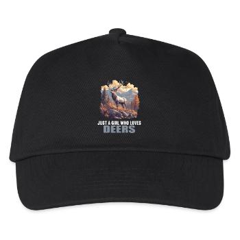 Hirsche Hirsch - Kinder Basecap - Schwarz - Vorne