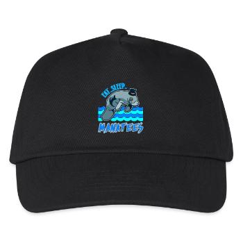 Manatee Eat Sleep Manatees - Kids’ Baseball Cap - black - Front