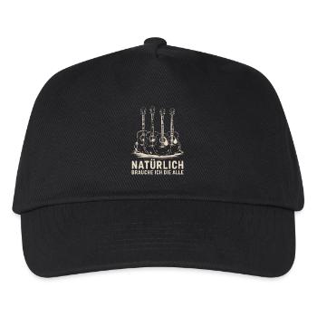 Natürlich brauche ich die alle, Gitarrist Gitarre - Kinder Basecap - Schwarz - Vorne
