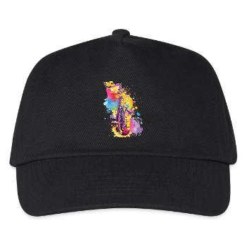 Saxophon - Kinder Basecap - Schwarz - Vorne