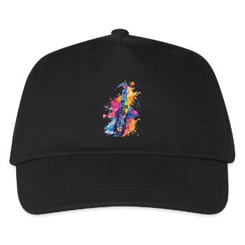 Saxophon - Kinder Basecap - Schwarz - Vorne