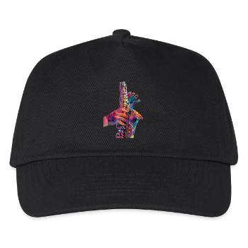 Saxophon - Kinder Basecap - Schwarz - Vorne