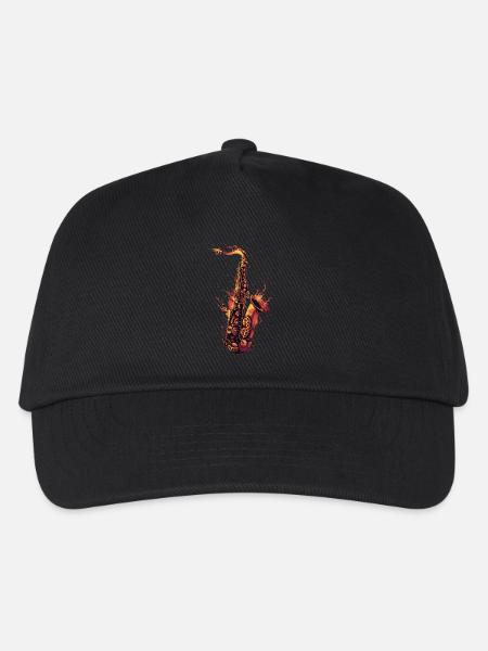 Saxophon - Kinder Basecap - Schwarz
