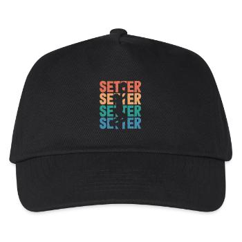 Volleyball Setter Silhouette Art - Kids’ Baseball Cap - black - Front