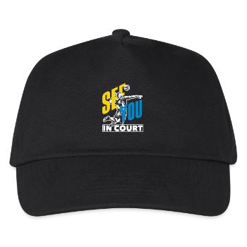 Volleyball you see each other on the court - Kids’ Baseball Cap - black - Front