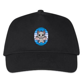 Retro Bat Bats - Kids’ Baseball Cap - black - Front