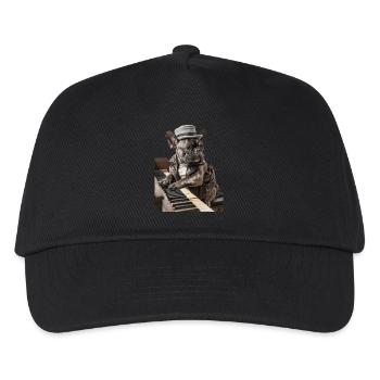 Französische Bulldogge - Kinder Basecap - Schwarz - Vorne