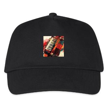 Akkordeon - Kinder Basecap - Schwarz - Vorne