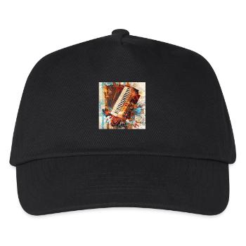 Akkordeon - Kinder Basecap - Schwarz - Vorne