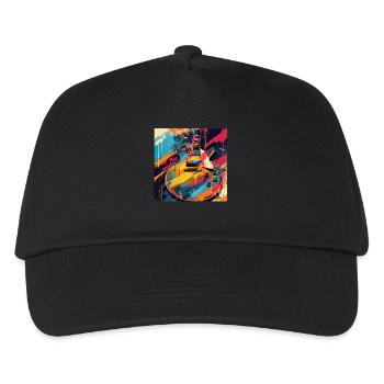 Gitarre - Kinder Basecap - Schwarz - Vorne