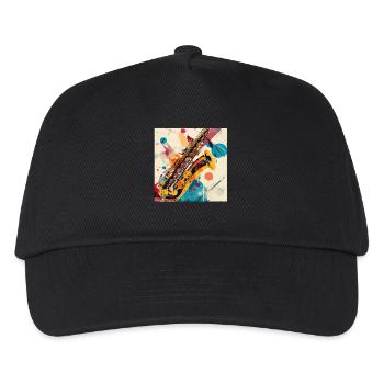 Saxophon - Kinder Basecap - Schwarz - Vorne