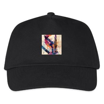 Saxophon - Kinder Basecap - Schwarz - Vorne