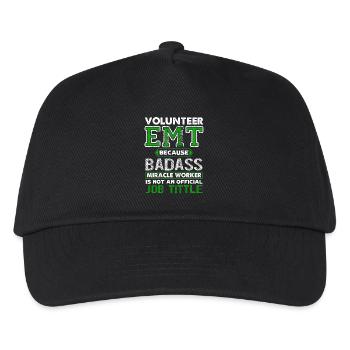 Volunteer EMT Job Title - Kids’ Baseball Cap - black - Front