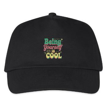 Being Yourself Is Cool 8 - Kinder Basecap - Schwarz - Vorne