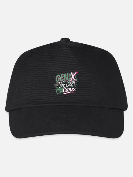 Gen X We Don't Care 4 - Kinder Basecap - Schwarz