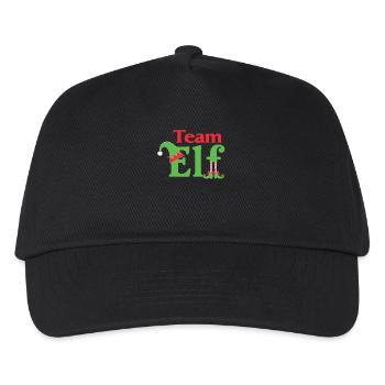 Team Elf Elf Elfen Elf Weihnachten Elf Xmas - Kinder Basecap - Schwarz - Vorne