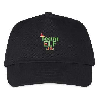 Team Elf Elf Elfen Elf Weihnachten Elf Xmas - Kinder Basecap - Schwarz - Vorne
