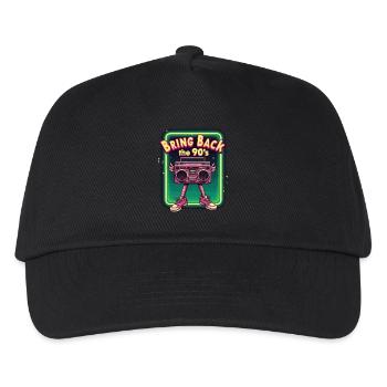 Bring Back the 90's Retro Boombox 90s - Kids’ Baseball Cap - black - Front