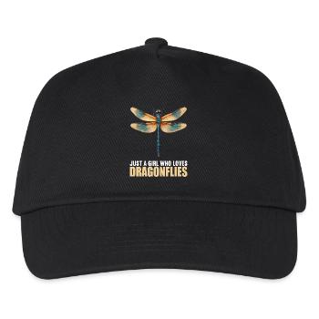 Libellen Libelle - Kinder Basecap - Schwarz - Vorne