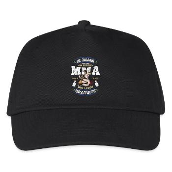 MMA - Leçon Gratuite Arts Martiaux Mixtes - Casquette de baseball Enfant - noir - Devant