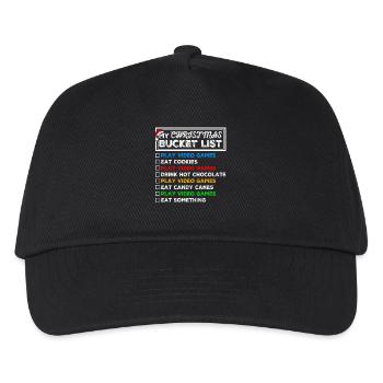 Christmas Bucket List Video Games Xmas Gamer - Kids’ Baseball Cap - black - Front