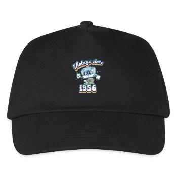 Jahrgang seit 1956 Klassisch 69. Geburtstag Retro - Kinder Basecap - Schwarz - Vorne