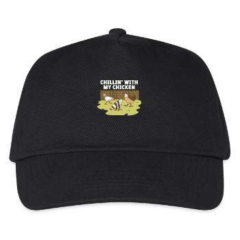 Chillin' Mit Meinen Hühnern Kunst Design Für - Kinder Basecap - Schwarz - Vorne