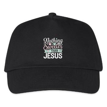 Nothing Sweeter Than Jesus 6 - Kinder Basecap - Schwarz - Vorne