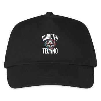 Addicted To Techno For Techno Lover - Kids’ Baseball Cap - black - Front