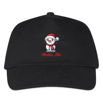 snowman christmas - Kids’ Baseball Cap - black - Front