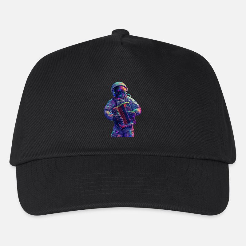 Astronaut Akkordeon - Kinder Basecap - Schwarz