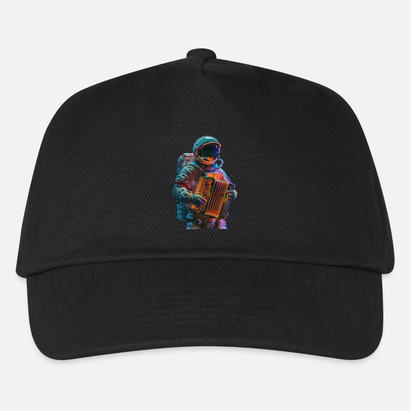 Astronaut Akkordeon - Kinder Basecap - Schwarz