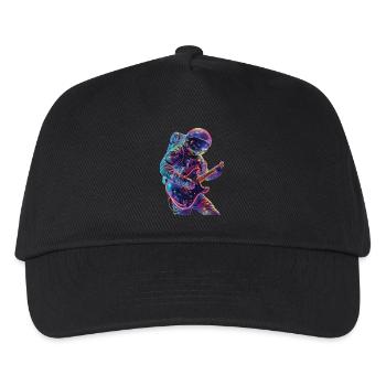 Astronaut Gitarre - Kinder Basecap - Schwarz - Vorne
