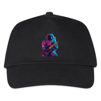 Astronaut Gitarre - Kinder Basecap - Schwarz - Vorne