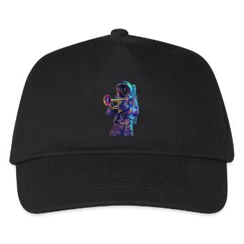 Astronaut Trumpet - Kids’ Baseball Cap - black - Front