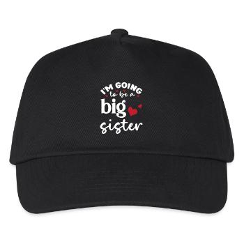 Wird große Schwester große Schwester Baby Geburt - Kinder Basecap - Schwarz - Vorne