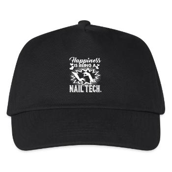 Nail Tech Happiness Is Being A Nail Tech - Kids’ Baseball Cap - black - Front