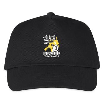 My Heart Giggles When My Boxers Butt Wiggles - Kids’ Baseball Cap - black - Front