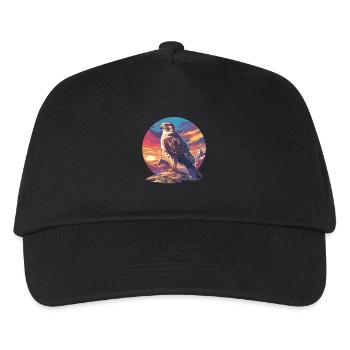 Falken Falke - Kinder Basecap - Schwarz - Vorne