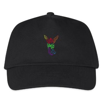 LGBT Regenbogen Engel Christmas Regenbogenfahne - Kinder Basecap - Schwarz - Vorne