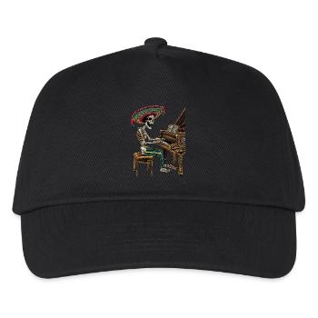 Klavier Mexikanisches Skelett - Kinder Basecap - Schwarz - Vorne