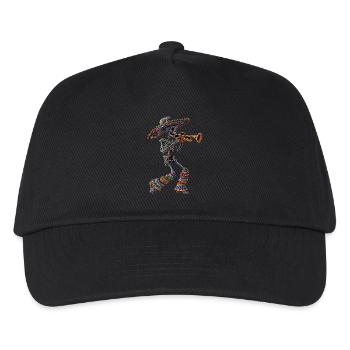Mexikanisches Trompet Skelett - Kinder Basecap - Schwarz - Vorne
