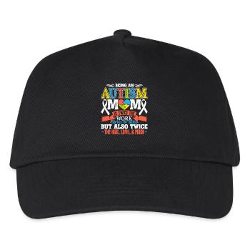 Being An Autism Mom Funny Autism Awareness - Kids’ Baseball Cap - black - Front