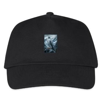Falken Falke - Kinder Basecap - Schwarz - Vorne
