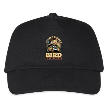 Bird Enthusiast Coffee Ornithologist Coffee Lover - Kids’ Baseball Cap - black - Front