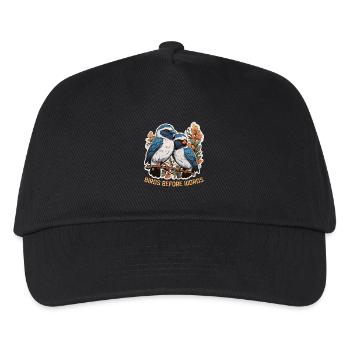 Bird Enthusiast Birds Before Words Ornithology - Kids’ Baseball Cap - black - Front