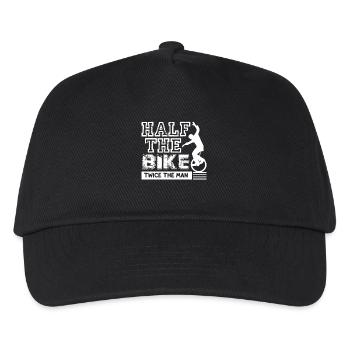 Unicycling Unicycle Half The Bike Twice The Man - Kids’ Baseball Cap - black - Front