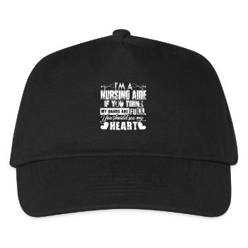 Nursing Aide Nursing Aide Full Heart - Kids’ Baseball Cap - black - Front