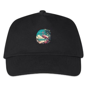 Flamingos Flamingo - Kids’ Baseball Cap - black - Front
